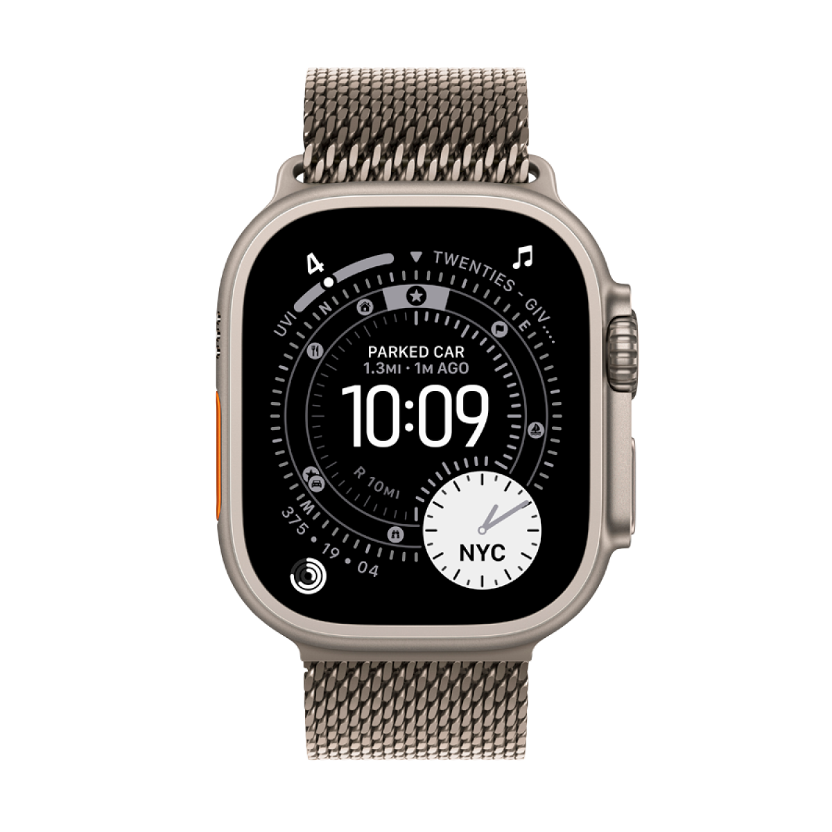 Apple Watch Ultra 3 GPS + Cellular 49mm Natural Titanium Case with Natural Titanium Milanese Loop - Small,Model A3281