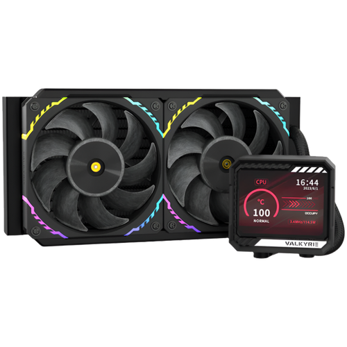 VALKYRIE V240 LCD chłodzenie wodne AIO CPU Czarny