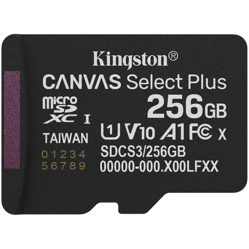KINGSTON 256GB micSDXC Canvas Select Plus Gen3 150R A1 w/o ADP