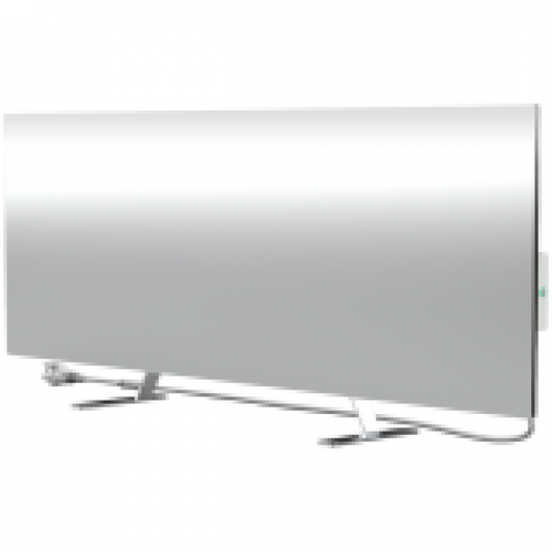 Premium Eco Smart Heater, 700W, Tempered glass, Infrared+convection heating type, Plug type: Europe (E/F type), Perenio Smart App, TUYA App, Portable and wall mounted, Made in EU, SILVER, Amazon
