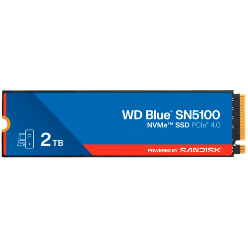 SSD POWERED BY SANDISK WD Blue SN5100 2TB M.2 2280 PCIe Gen4 x4 NVMe QLC 3D