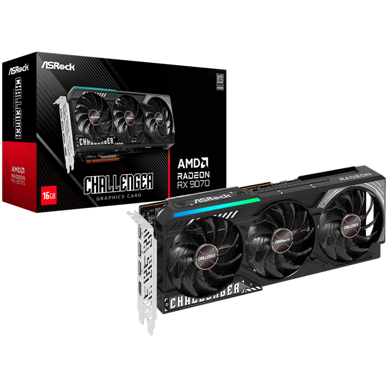 ASROCK AMD Radeon RX 9070 Challenger 16GB GDDR6 256-bit HDMI 3x DP-1