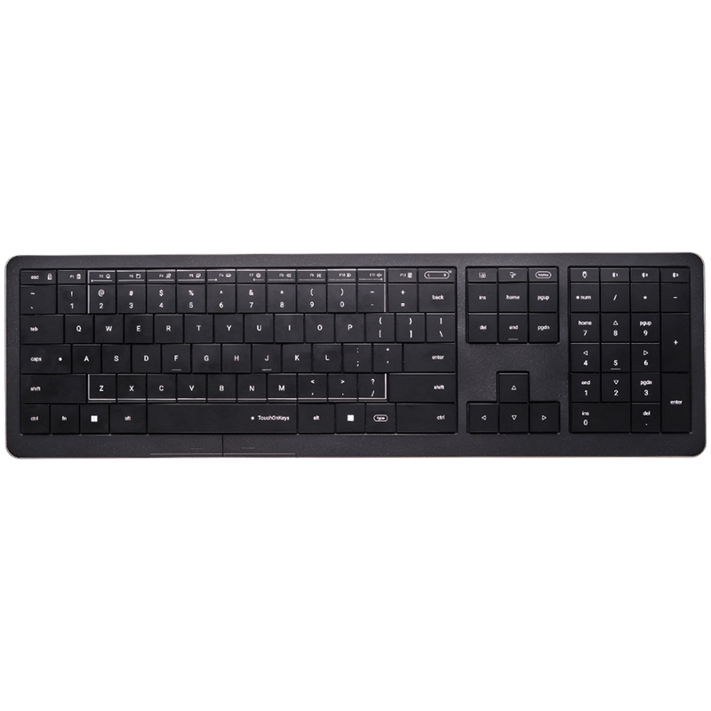 CLVX 1 Klawiatura bezprzewodowa, dotykowa, RGB, układ Windows, kompatybilna także Linux/MacOS, MacBook, iMac, iPad, Apple TV-1