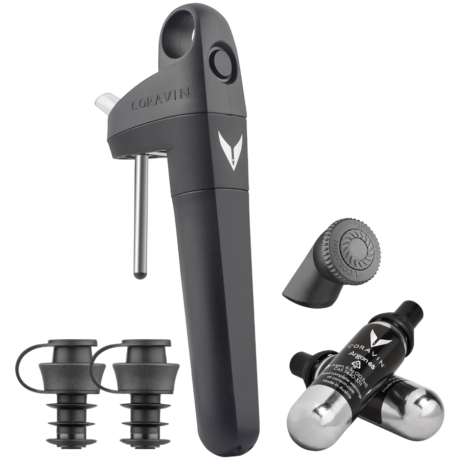 CORAVIN Pivot Plus, System do przechowywania wina, Czarny