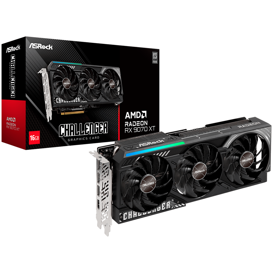 ASROCK AMD Radeon RX 9070 XT Challenger 16GB GDDR6 256-bit HDMI 3x DP-1