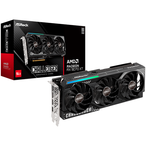 ASROCK AMD Radeon RX 9070 XT Challenger 16GB GDDR6 256-bit HDMI 3x DP