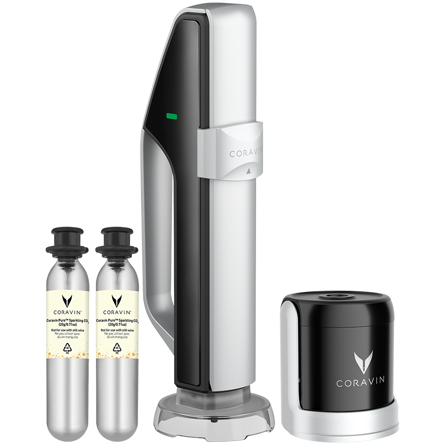 CORAVIN Sparkling, System do przechowywania wina - czarny/srebrny