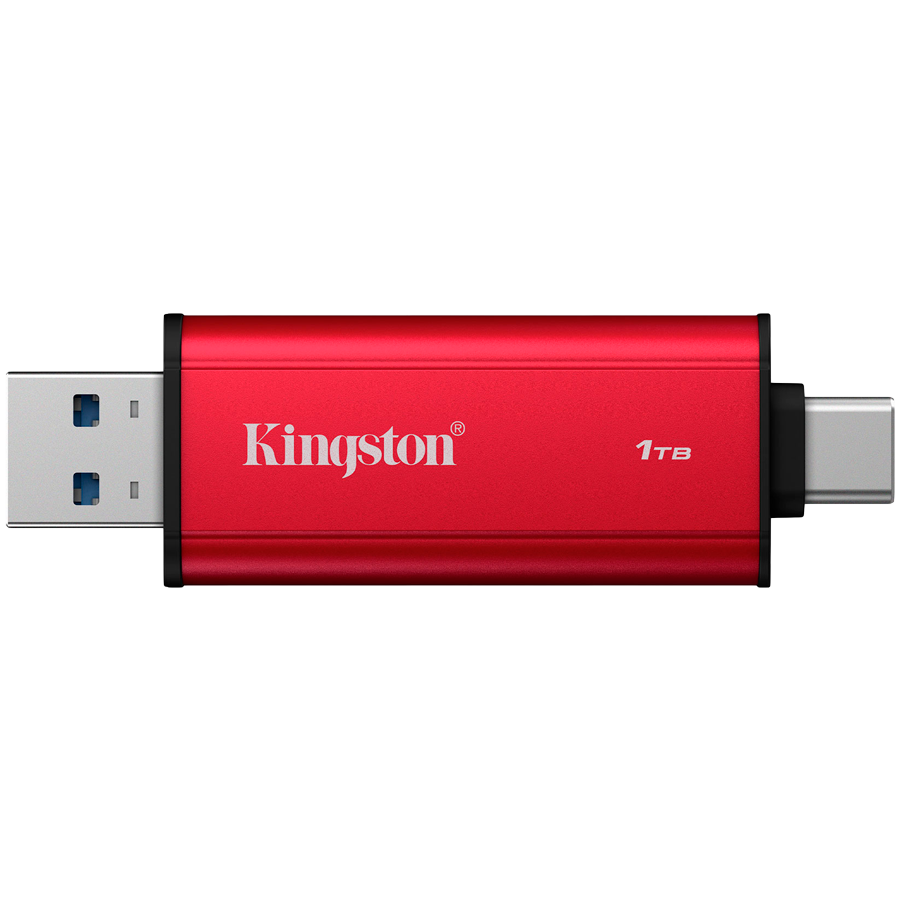 Kingston 1TB Dual USB-A/C Portable SSD, Up to 1050MB/s USB 3.2 Gen 2-2
