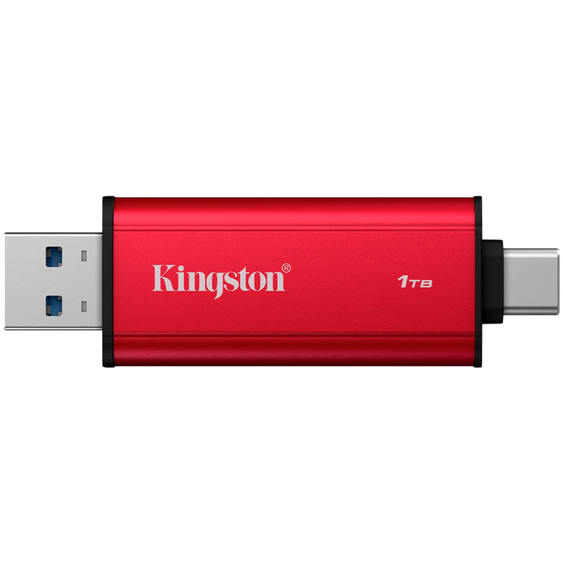 Kingston 1TB Dual USB-A/C Portable SSD, Up to 1050MB/s USB 3.2 Gen 2-2