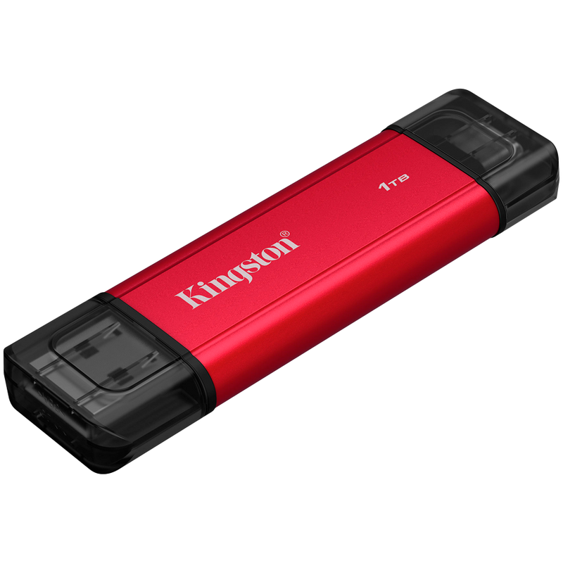 Kingston 1TB Dual USB-A/C Portable SSD, Up to 1050MB/s USB 3.2 Gen 2-3