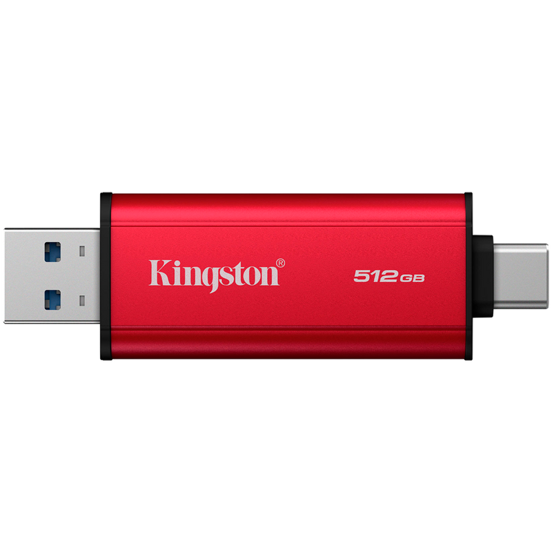 Kingston 512GB Dual USB-A/C Portable SSD, Up to 1050MB/s USB 3.2 Gen 2-2