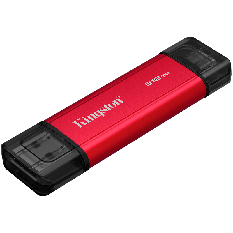 Kingston 512GB Dual USB-A/C Portable SSD, Up to 1050MB/s USB 3.2 Gen 2-3