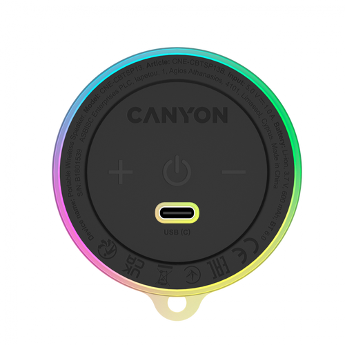 CANYON Magnetic BT speaker OnMove 13 5W Black