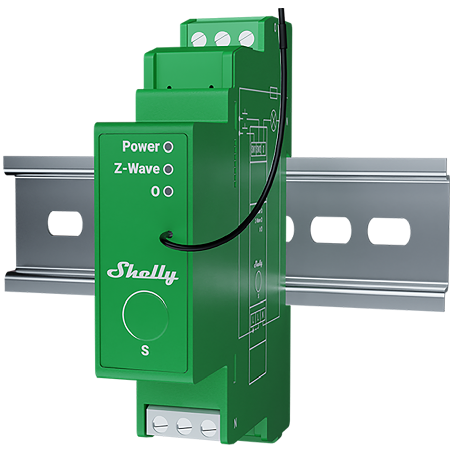 SHELLY Wave Pro Dimmer 1PM 1-kanałowy sterownik do sterowania oświetleniem z pomiarem mocy-1