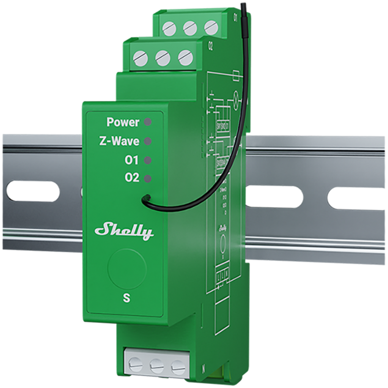 SHELLY Wave Pro Dimmer 2PM 2-kanałowy sterownik do sterowania oświetleniem z pomiarem mocy-1