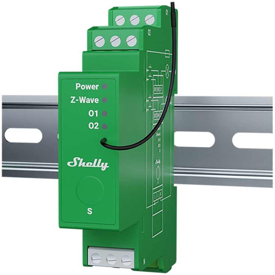 SHELLY Wave Pro Dimmer 2PM 2-kanałowy sterownik do sterowania oświetleniem z pomiarem mocy-2