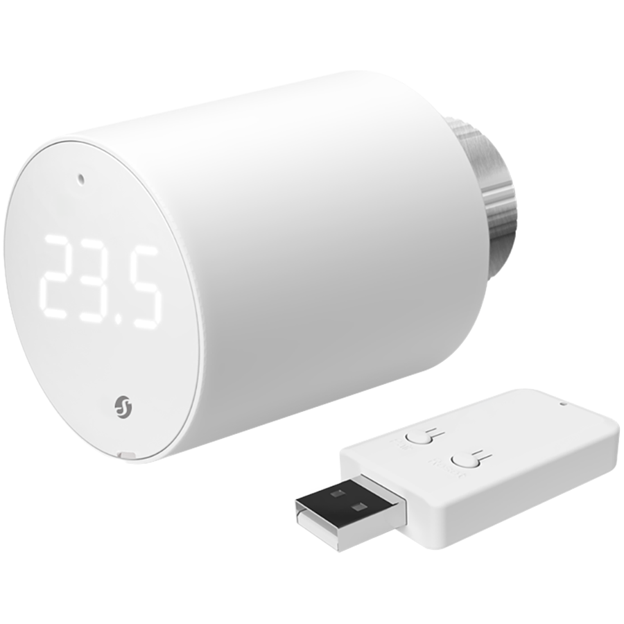 SHELLY BLU TRV Inteligentna Głowica grzejnika 1x opakowanie 1x BLU TRV + 1x BLU Hub do urządzeń BLU
