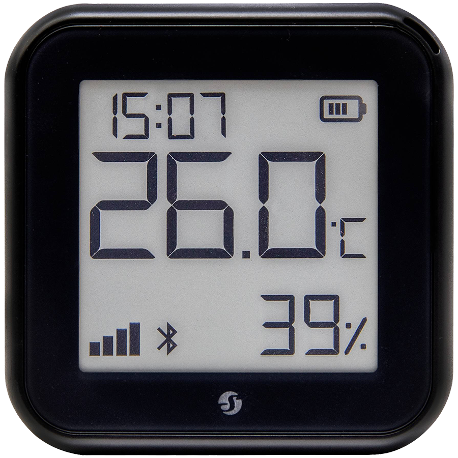 SHELLY H&T Gen 3 Matte Black Wyświetlacz z czujnikiem temperatury i wilgotności czarny-2