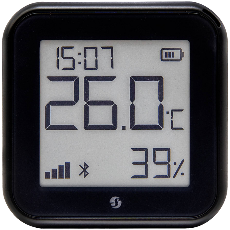 SHELLY H&T Gen 3 Matte Black Wyświetlacz z czujnikiem temperatury i wilgotności czarny-2