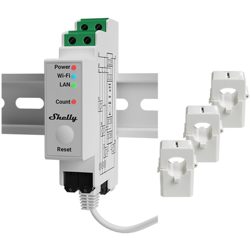 SHELLY Pro 3EM 120A 3-fazowy Moduł do pomiaru energii elektrycznej