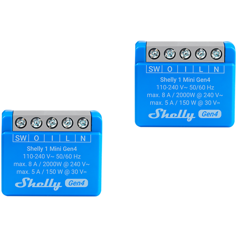 SHELLY 1 Mini Gen4 2-pack 1-kanałowy mini moduł ze stykiem bezpotencjałowym dwupak-1