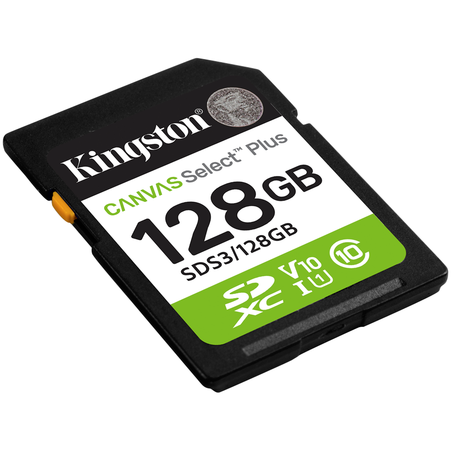 Kingston 128GB SDXC Canvas Select Plus Gen3 150MB/s C10 UHS-I U1 V10-2