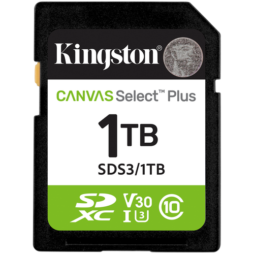 KINGSTON 1TB SDXC Canvas Select Plus Gen3 150MB/s C10 UHS-I U3 V30