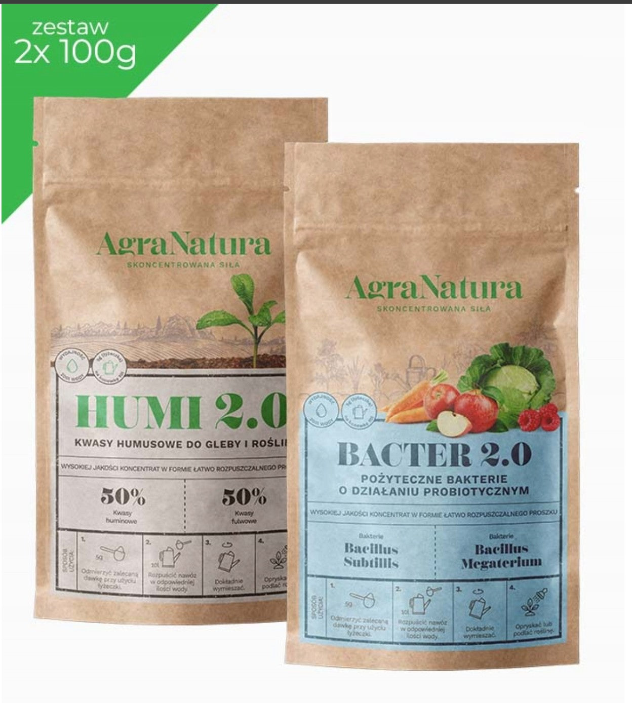ZESTAW Kwasy humusowe i Bakterie - wydajny koncentrat