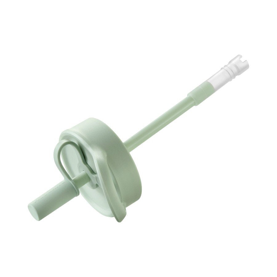 BUYDEEM Portable Glass Straw Bottle 550ml, model DG425, color Cozy Greenish