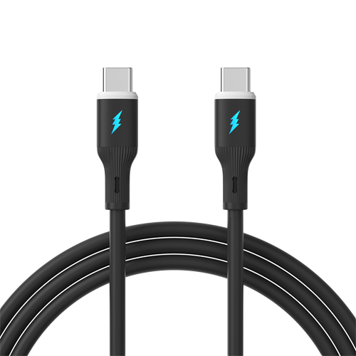 AKYGA Kabel USB Akyga AK-USB-67 USB type C (m) / USB type C (m) ver. 2.0 60W 1m czarny silikonowy