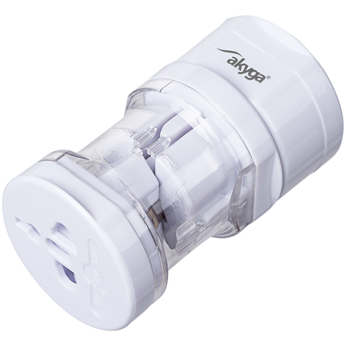 AKYGA Adapter podróżny AC Akyga AK-AD-61 worldwide biały