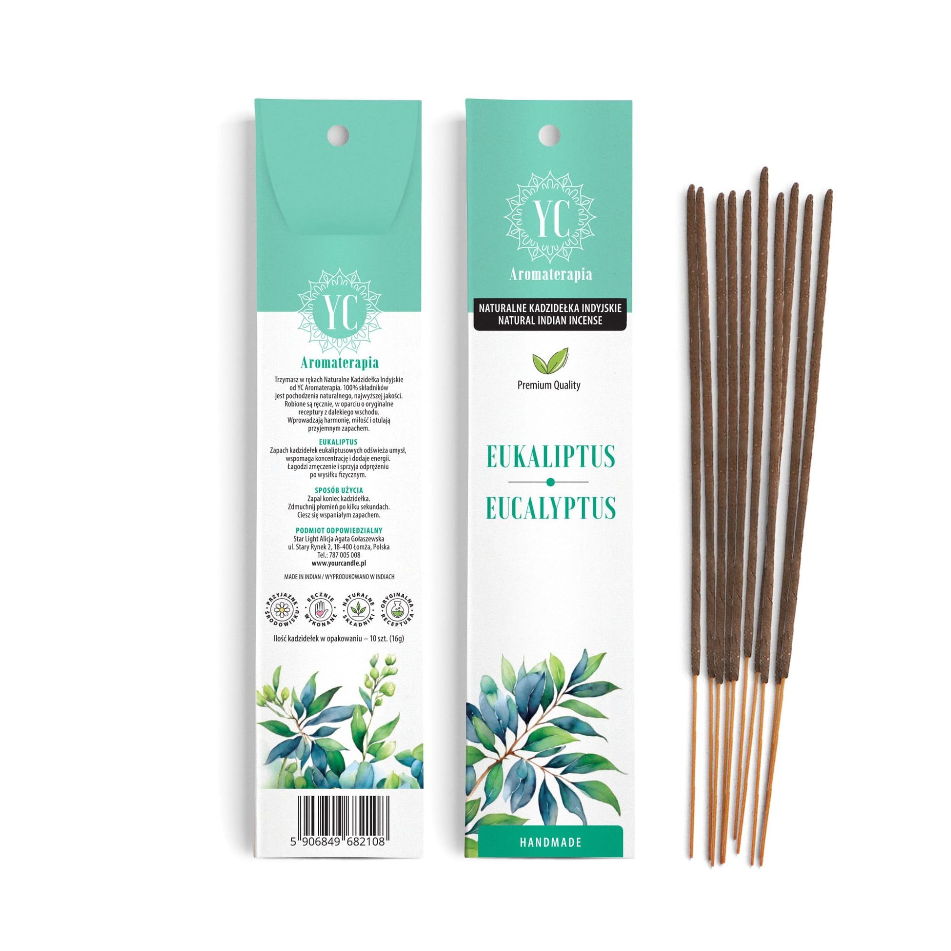 Your Candle NATURALNE KADZIDŁA INDYJSKIE EUKALIPTUS 10SZT.(16g)-1