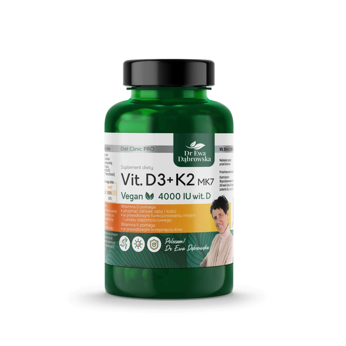 Vit.D3+K2 MK7 Dr Dąbrowska 60 kaps