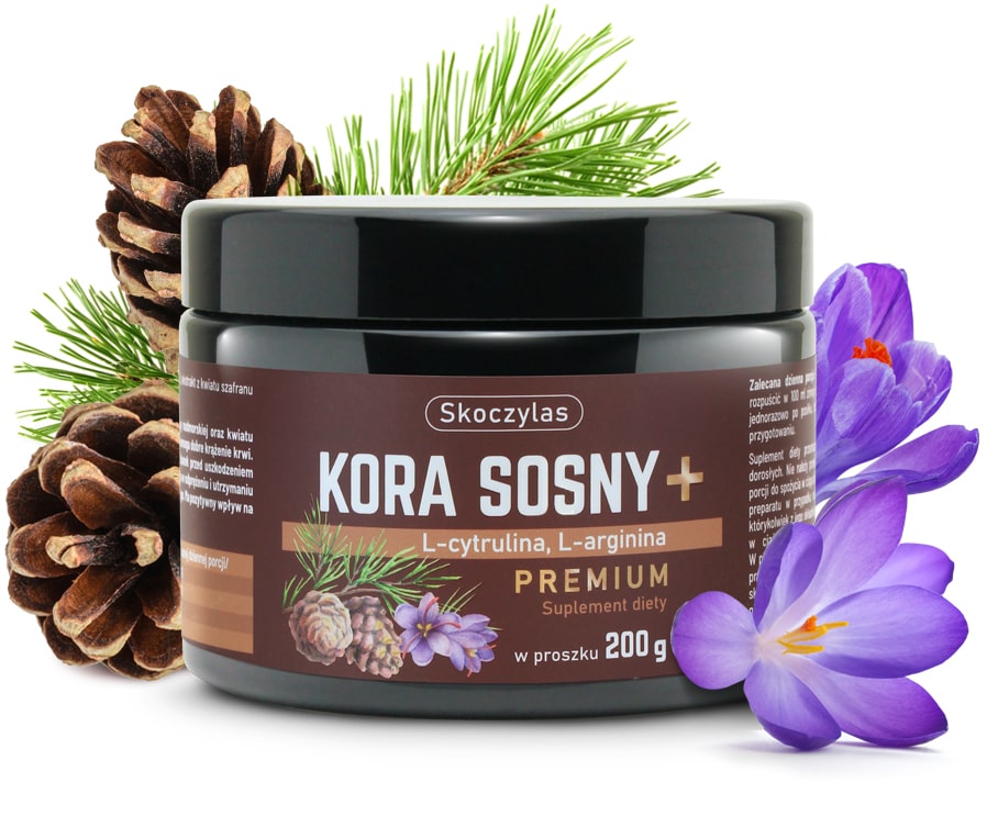 KORA SOSNY PREMIUM L-cytrulina, L-arginina, szafran