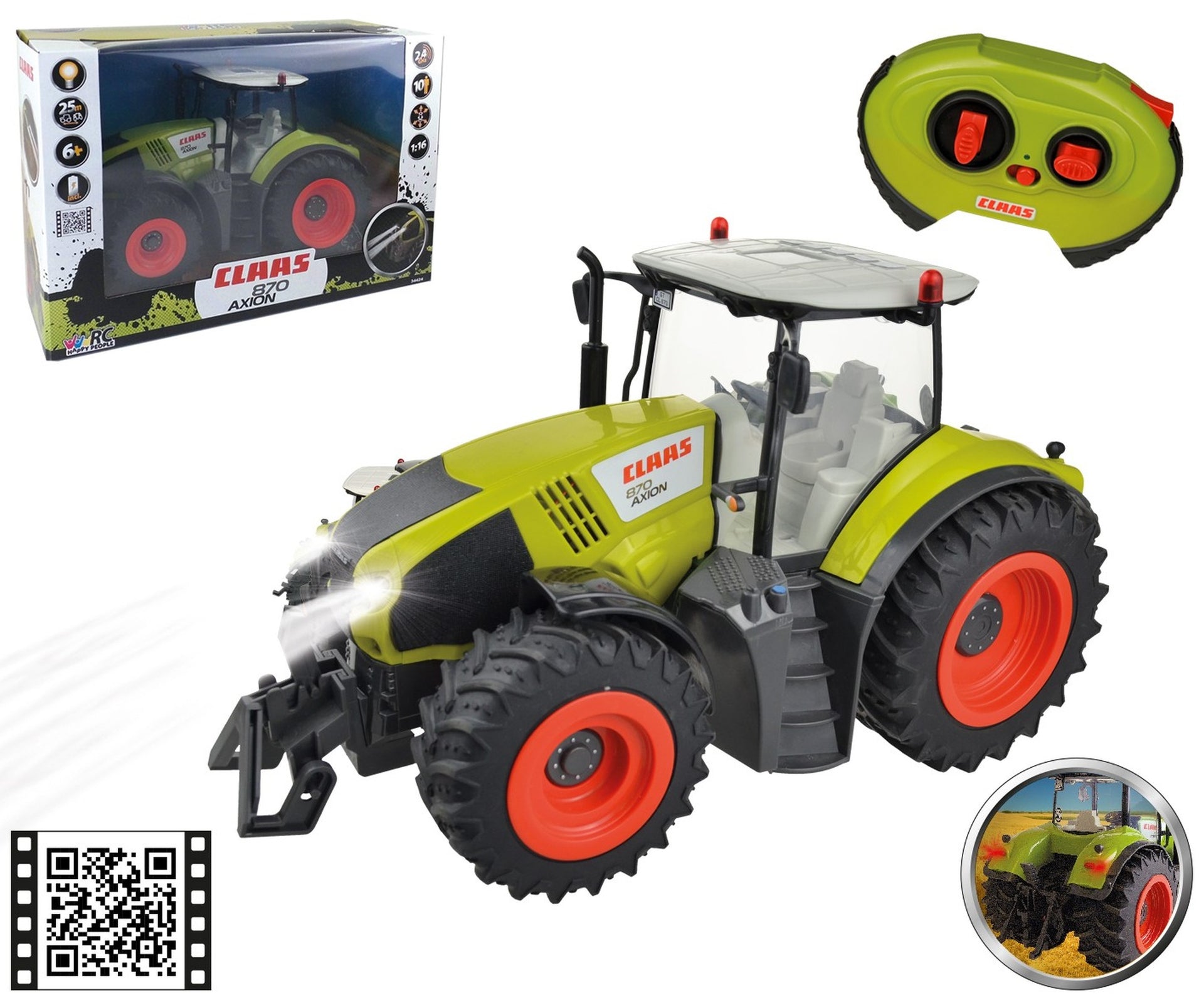 Traktor Claas Axion 870 RC skala 1:16
