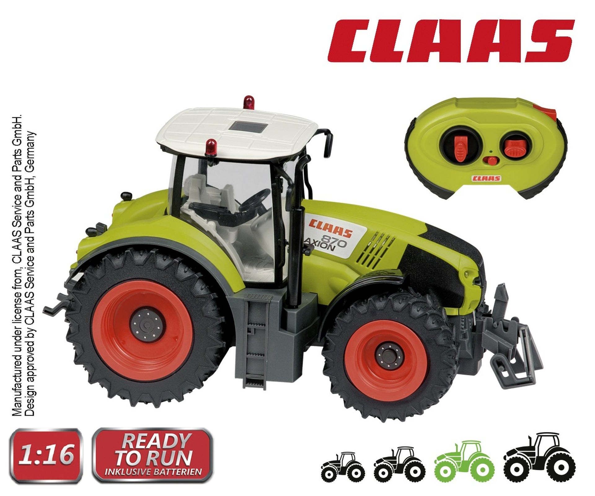 Traktor Claas Axion 870 RC skala 1:16