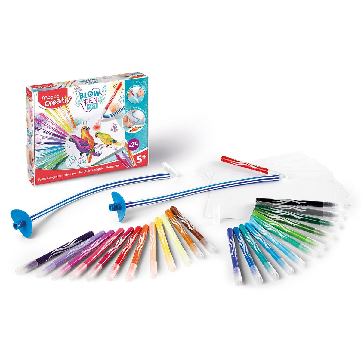 Creativ flamastry dmuchane Blowpen Art 24 kolory Mega Zestaw