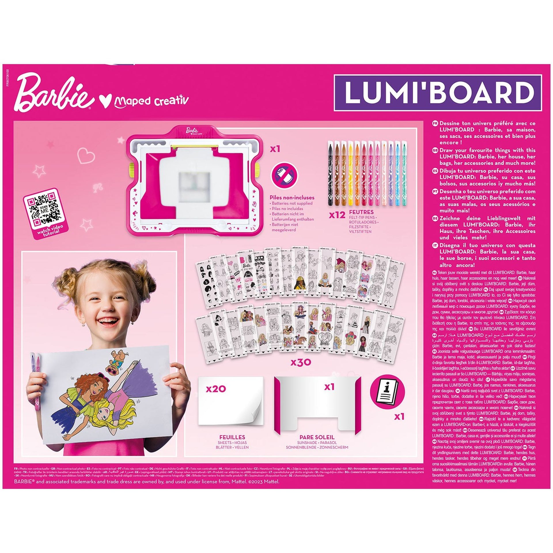 Barbie tablica podświetlana do rysowania Lumi Board