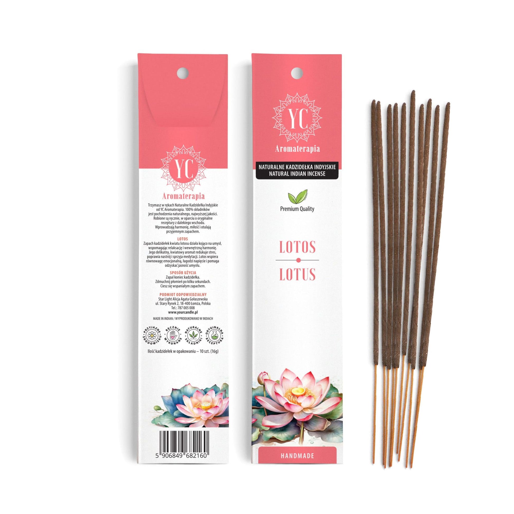 Your Candle NATURALNE KADZIDŁA INDYJSKIE LOTOS 10SZT.(16g)-1