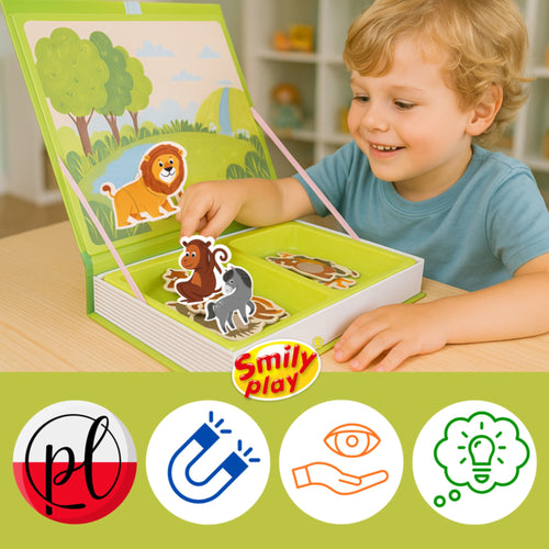 Książka Magnetyczna - Puzzle Zwierzęta