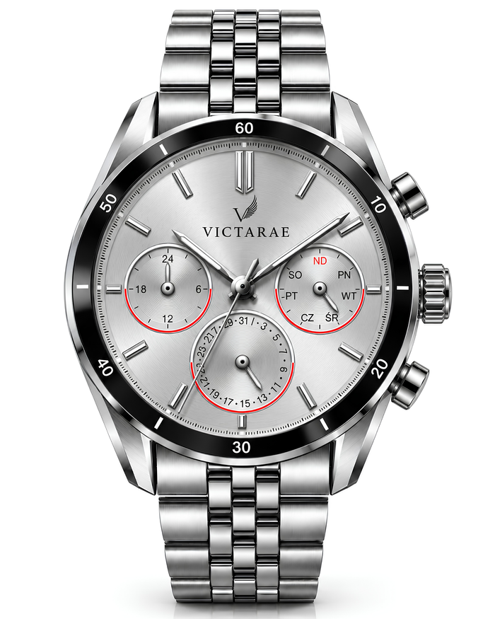 Zegarek Victarae Semper Fidelis - Men Silver (srebrna tarcza)