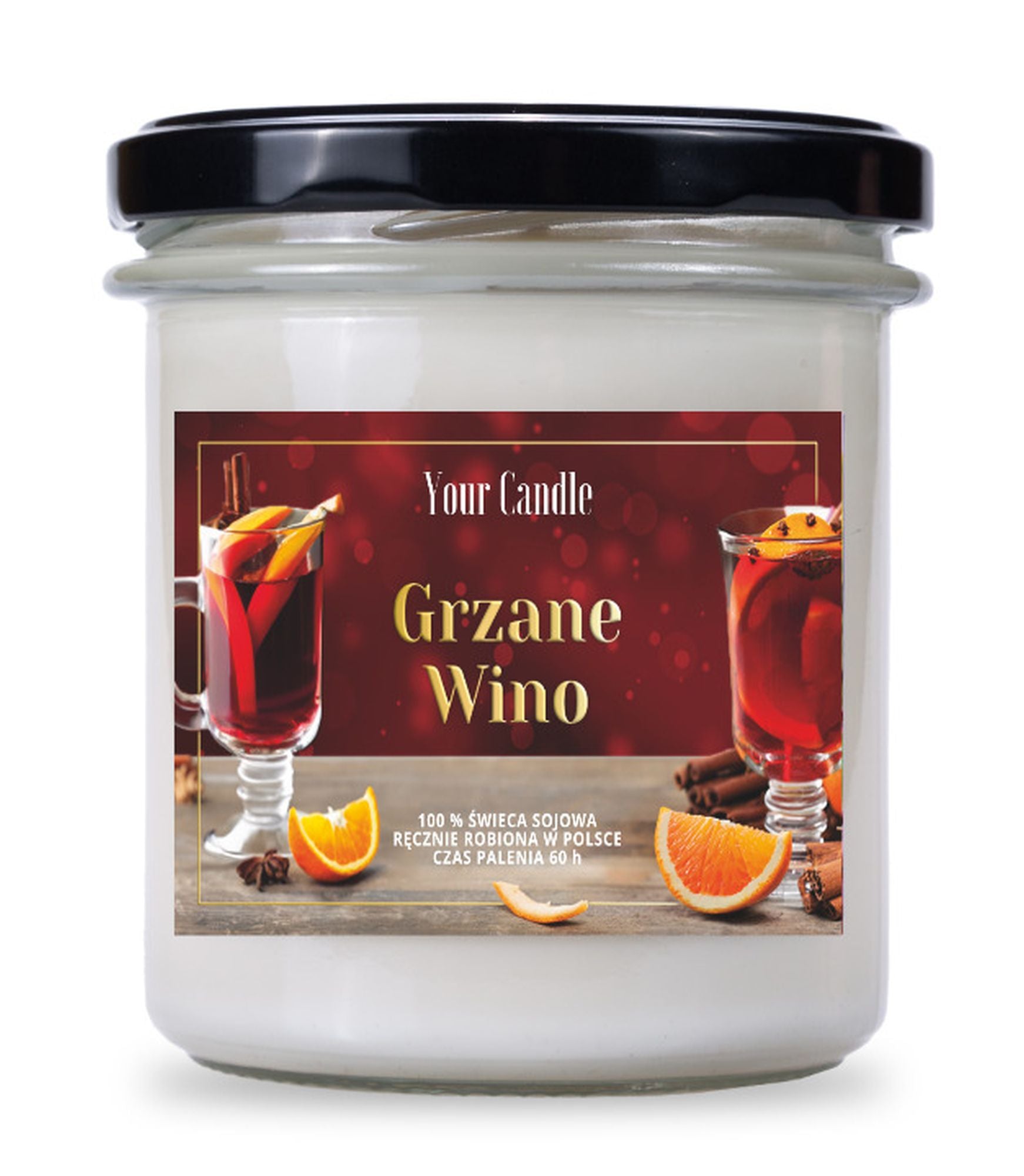 Your Candle Świeca zapachowa sojowa Grzane Wino-300ml-1