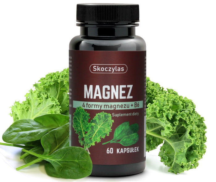 MAGNEZ 4 formy, witamina B6, szpinak, jarmuż