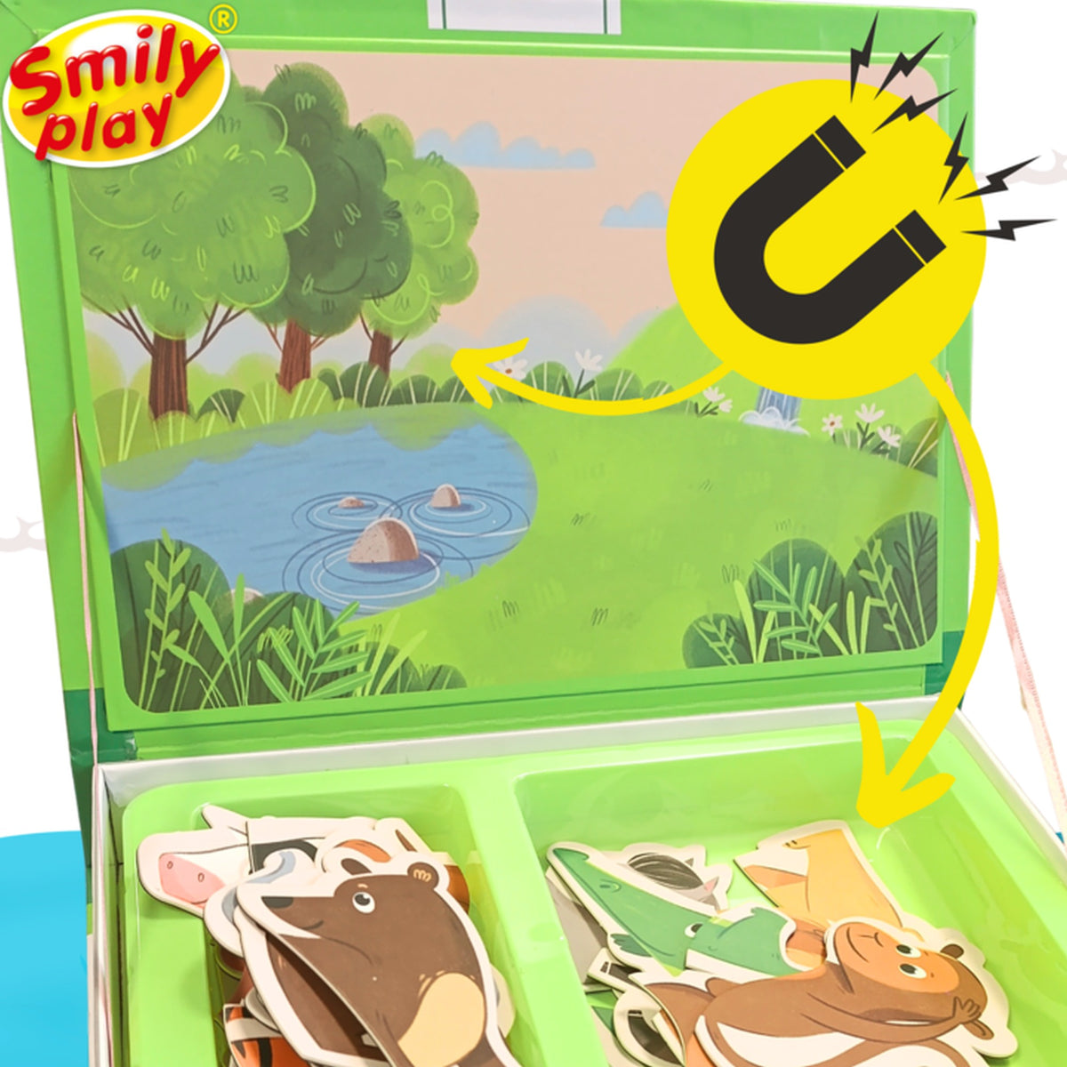 Książka Magnetyczna - Puzzle Zwierzęta