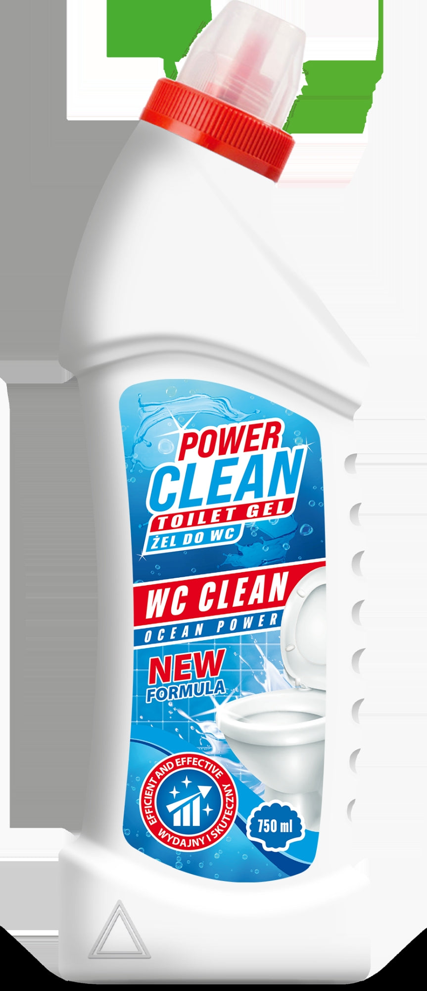 Power Clean żel do wc ocean power 750ml-1