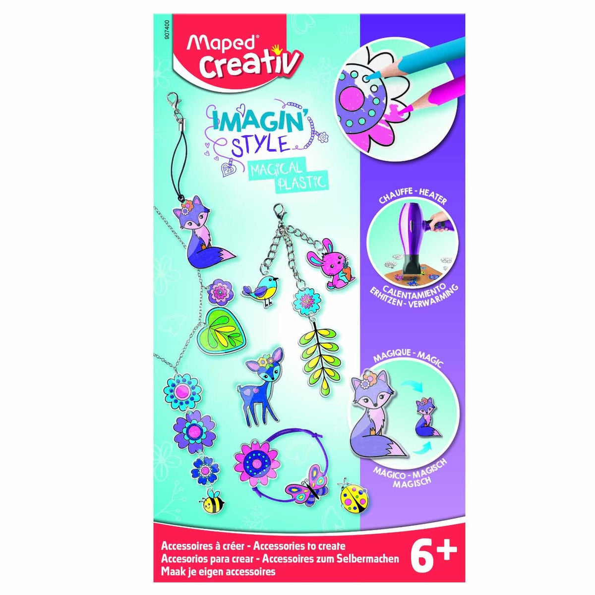 Creativ magiczny plastik + akcesoria, bransoletki