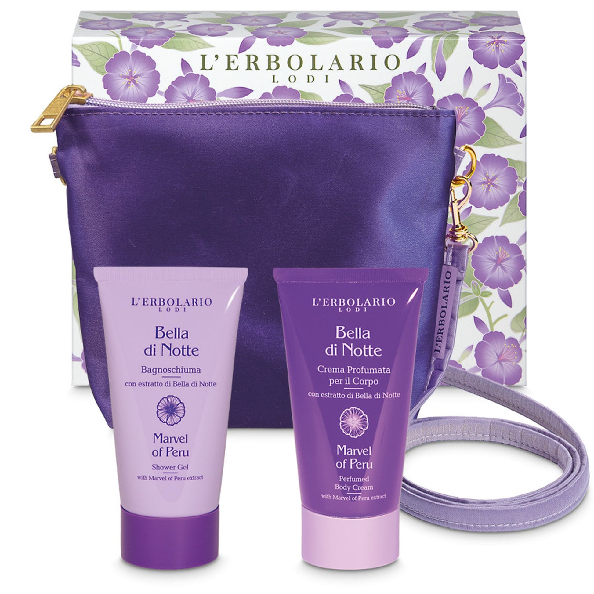 L'ERBOLARIO BELLA DI NOTTE ZESTAW PICCOLE MERAVIGLIE (ŻEL POD PRYSZNIC 75ML + KREM PERFUMOWANY 75 ML)-1