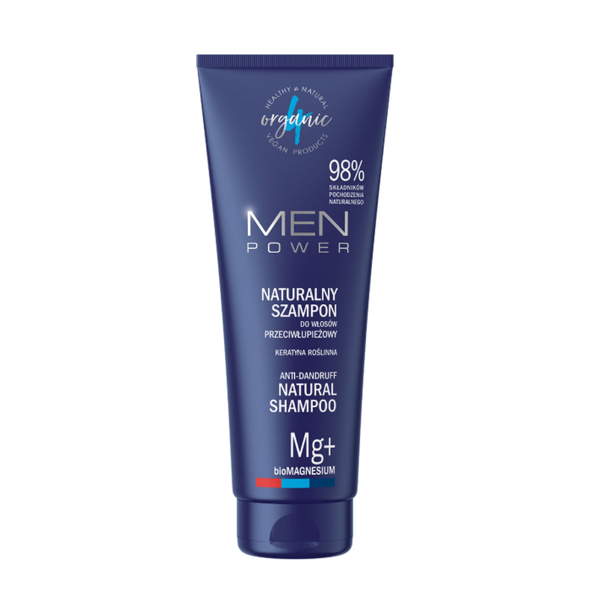 4organic MEN POWER naturalny przeciwłupiezowy szampon do włosów 250ml