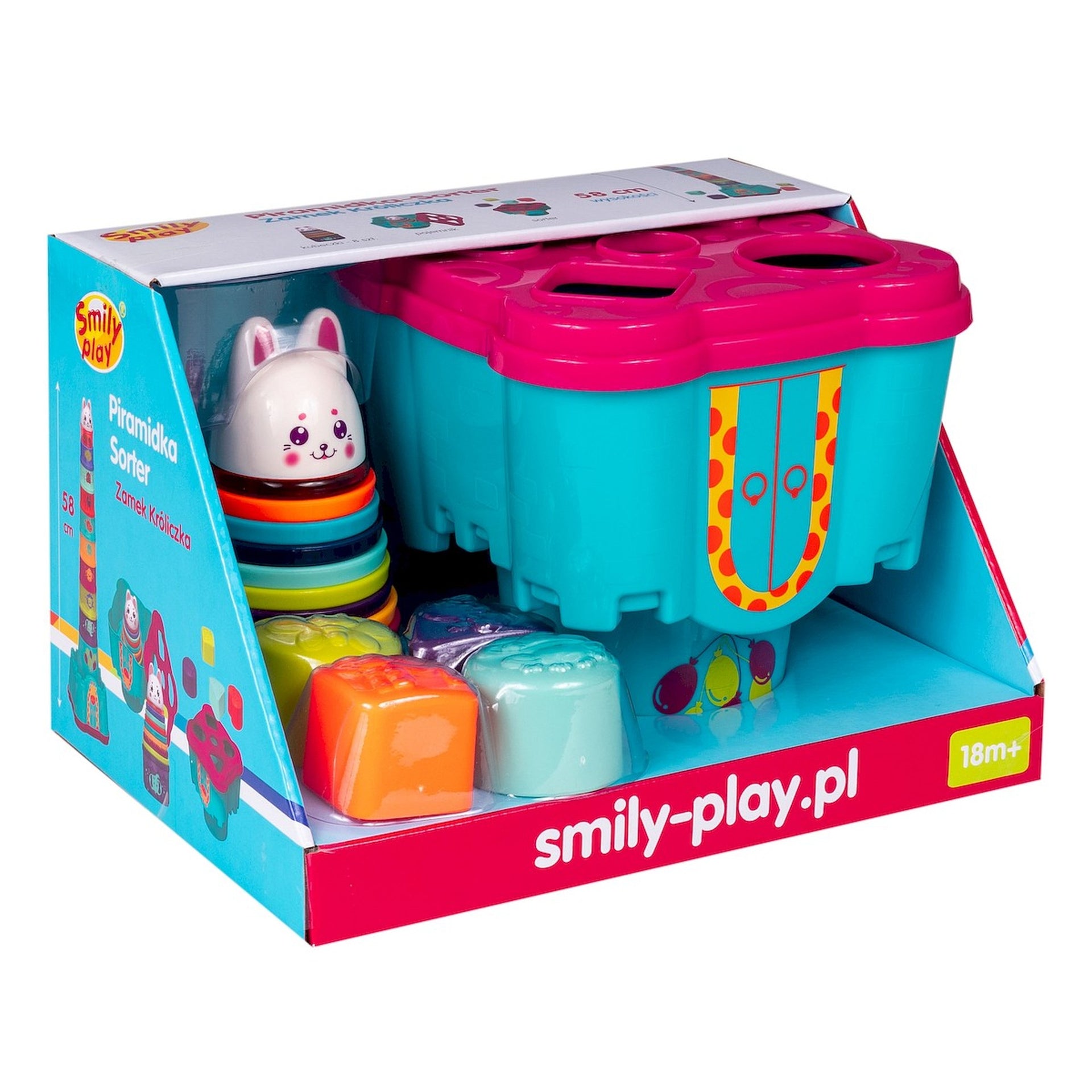 Smily Play Zamek Króliczka Piramidka 58Cm Sorter Smily Play