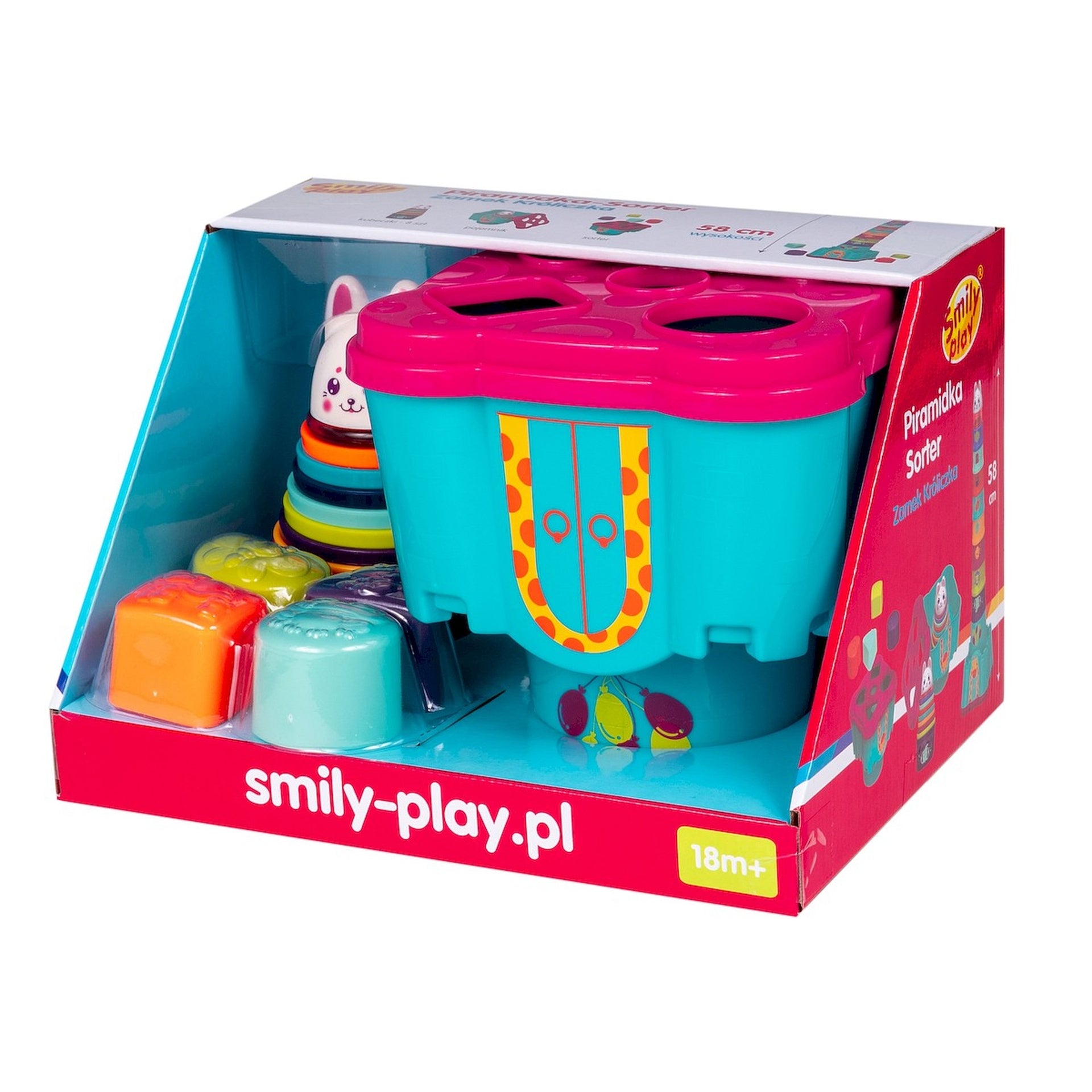 Smily Play Zamek Króliczka Piramidka 58Cm Sorter Smily Play